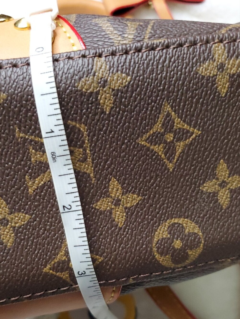 Brown Monogram Crossbody with Red-Trim Handles Inpir@d Mini Bag Fashion Bag - Picture 5 of 6